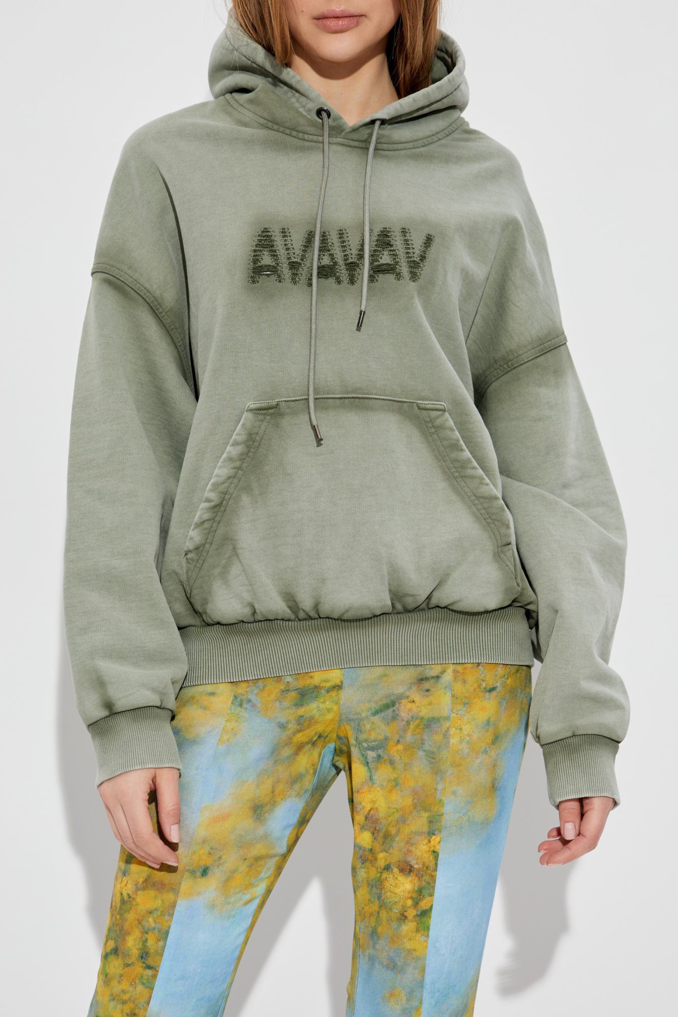 Hooded button-up shirt